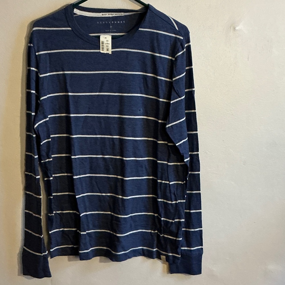 Navy Striped Long Sleeve Tee